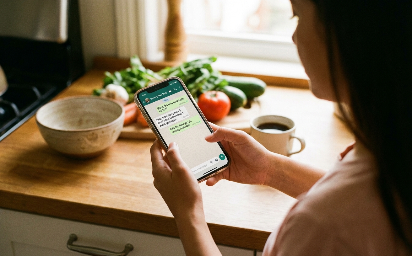 Pilih menu lewat WhatsApp